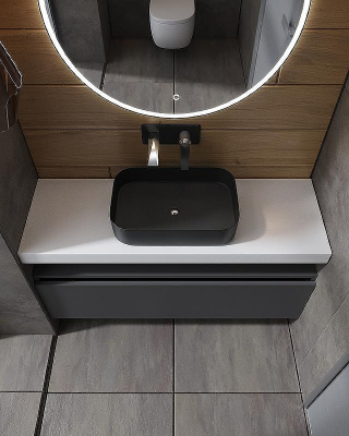 Тумба Boheme Armadi Art Vallessi UNO-S 60 897-060-A mat подвесная Антрацит матовый