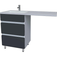 Тумба под раковину Stella Polar Корделия 60 SP-00001043 Серая Белая, купить, цена, заказать, магазин, доставка, скидка, промокод, купить, цена, заказать, магазин, доставка, скидка, промокод