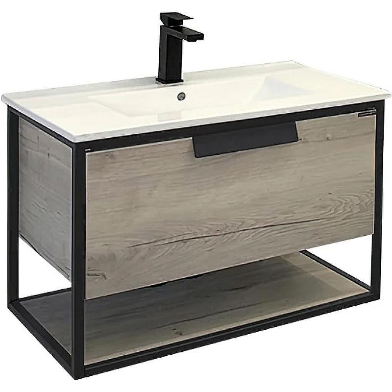 Тумба с раковиной Comforty Бонн 75 00-00008475 подвесная Дуб дымчатый, купить, цена, заказать, магазин, доставка, скидка, промокод, купить, цена, заказать, магазин, доставка, скидка, промокод