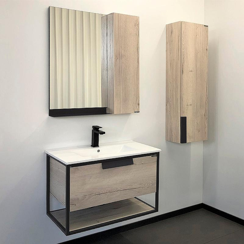 Тумба с раковиной Comforty Бонн 75 00-00008475 подвесная Дуб дымчатый, купить, цена, заказать, магазин, доставка, скидка, промокод, купить, цена, заказать, магазин, доставка, скидка, промокод