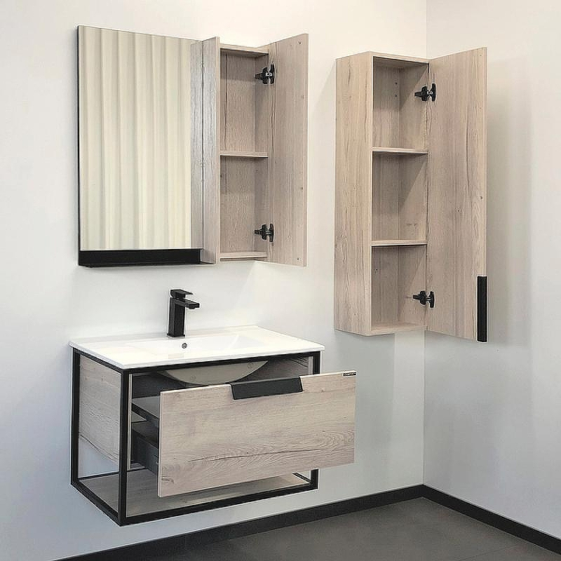 Тумба с раковиной Comforty Бонн 75 00-00008475 подвесная Дуб дымчатый, купить, цена, заказать, магазин, доставка, скидка, промокод, купить, цена, заказать, магазин, доставка, скидка, промокод