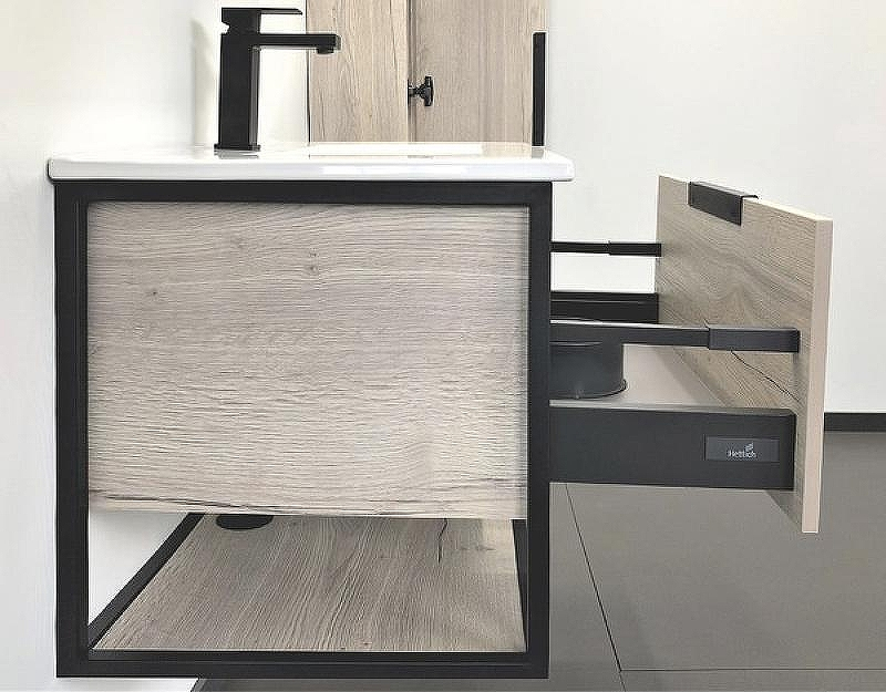 Тумба с раковиной Comforty Бонн 75 00-00008475 подвесная Дуб дымчатый, купить, цена, заказать, магазин, доставка, скидка, промокод, купить, цена, заказать, магазин, доставка, скидка, промокод