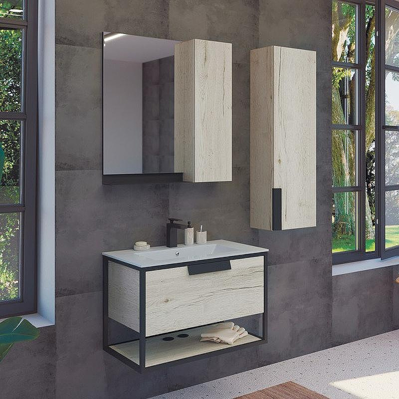 Тумба с раковиной Comforty Бонн 75 00-00008475 подвесная Дуб дымчатый, купить, цена, заказать, магазин, доставка, скидка, промокод, купить, цена, заказать, магазин, доставка, скидка, промокод