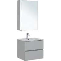 Комплект мебели для ванной Aquanet Алвита New 60 274224 подвесной Серый матовый, купить, цена, заказать, магазин, доставка, скидка, промокод, купить, цена, заказать, магазин, доставка, скидка, промокод