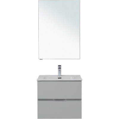 Комплект мебели для ванной Aquanet Алвита New 60 274224 подвесной Серый матовый