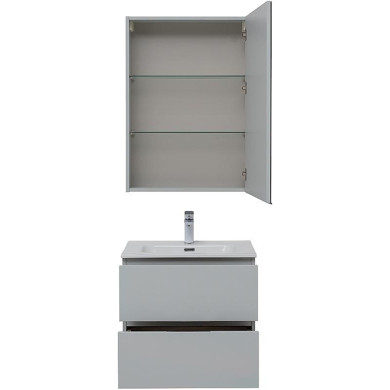 Комплект мебели для ванной Aquanet Алвита New 60 274224 подвесной Серый матовый, купить, цена, заказать, магазин, доставка, скидка, промокод, купить, цена, заказать, магазин, доставка, скидка, промокод