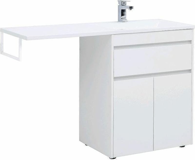 Тумба с раковиной Aquanet Токио 130 R 239216 Белая, купить, цена, заказать, магазин, доставка, скидка, промокод, купить, цена, заказать, магазин, доставка, скидка, промокод