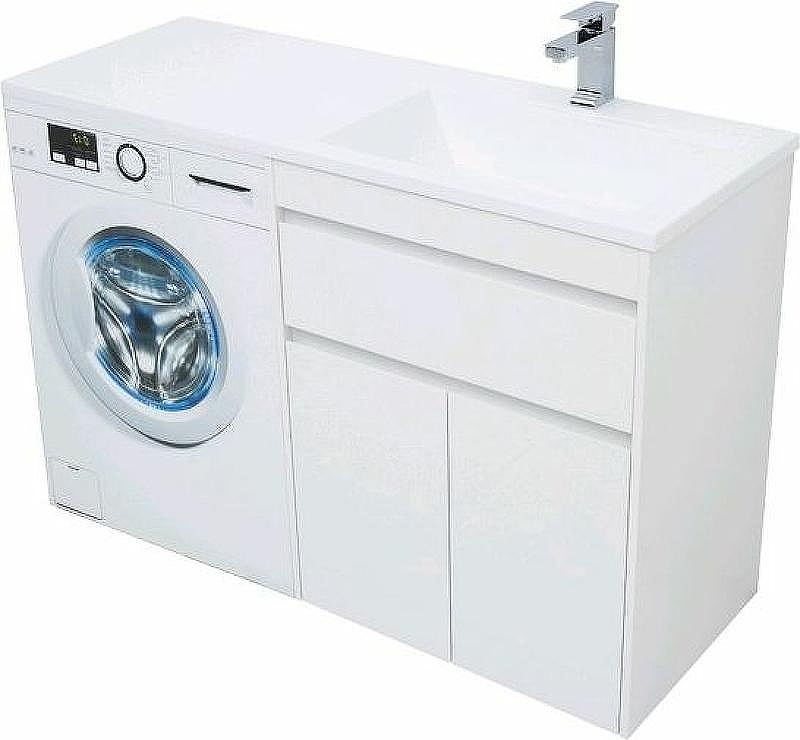 Тумба с раковиной Aquanet Токио 130 R 239216 Белая, купить, цена, заказать, магазин, доставка, скидка, промокод, купить, цена, заказать, магазин, доставка, скидка, промокод