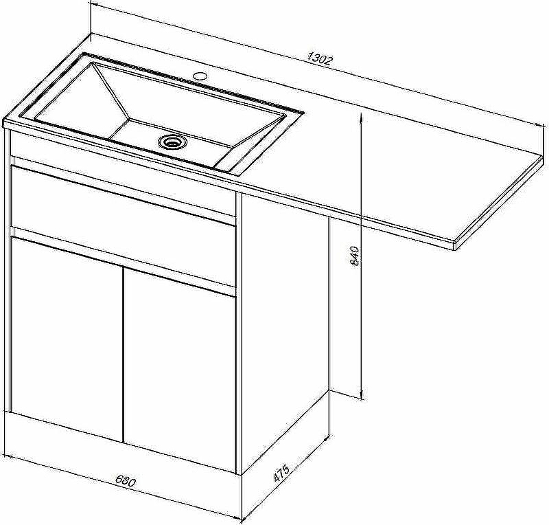 Тумба с раковиной Aquanet Токио 130 R 239216 Белая, купить, цена, заказать, магазин, доставка, скидка, промокод, купить, цена, заказать, магазин, доставка, скидка, промокод
