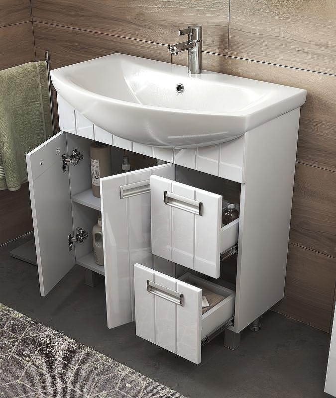 Тумба под раковину Vigo Diana 80 tn.DIA.BAL.80.2D.2Y Белая, купить, цена, заказать, магазин, доставка, скидка, промокод, купить, цена, заказать, магазин, доставка, скидка, промокод