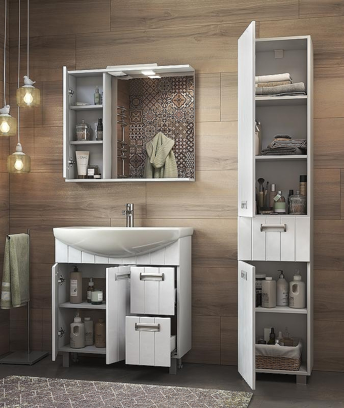 Тумба под раковину Vigo Diana 80 tn.DIA.BAL.80.2D.2Y Белая, купить, цена, заказать, магазин, доставка, скидка, промокод, купить, цена, заказать, магазин, доставка, скидка, промокод