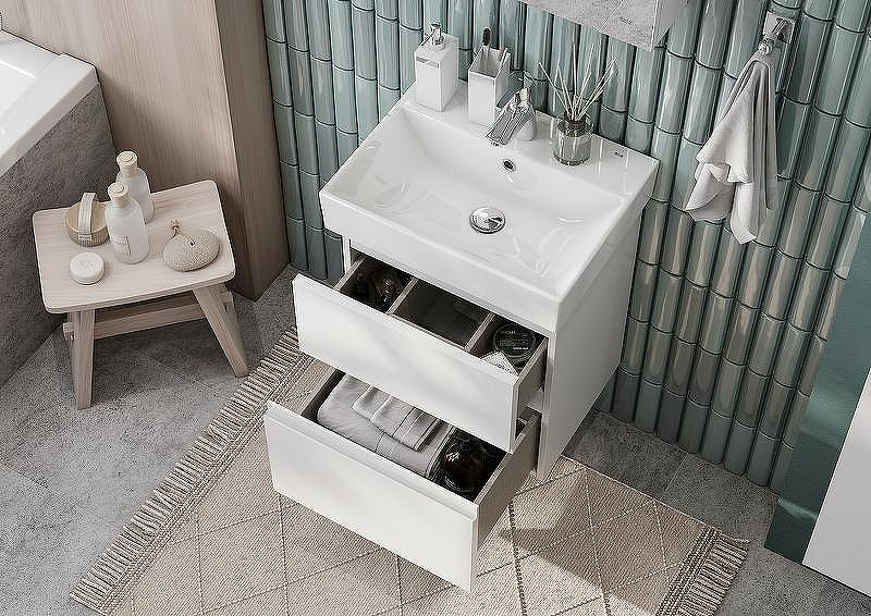 Тумба под раковину Roca Oleta 50 A857638806 подвесная Белый глянец, купить, цена, заказать, магазин, доставка, скидка, промокод, купить, цена, заказать, магазин, доставка, скидка, промокод