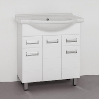 Тумба под раковину Style Line Ирис 75 Белый глянец, купить, цена, заказать, магазин, доставка, скидка, промокод, купить, цена, заказать, магазин, доставка, скидка, промокод