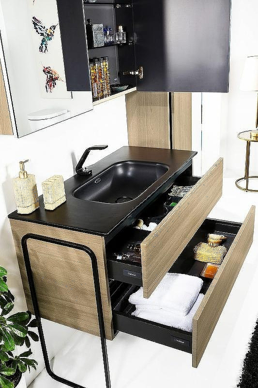 Зеркальный шкаф Boheme Armadi Art Vallessi 100 546-L с подсветкой Дуб светлый матовый, купить, цена, заказать, магазин, доставка, скидка, промокод, купить, цена, заказать, магазин, доставка, скидка, промокод