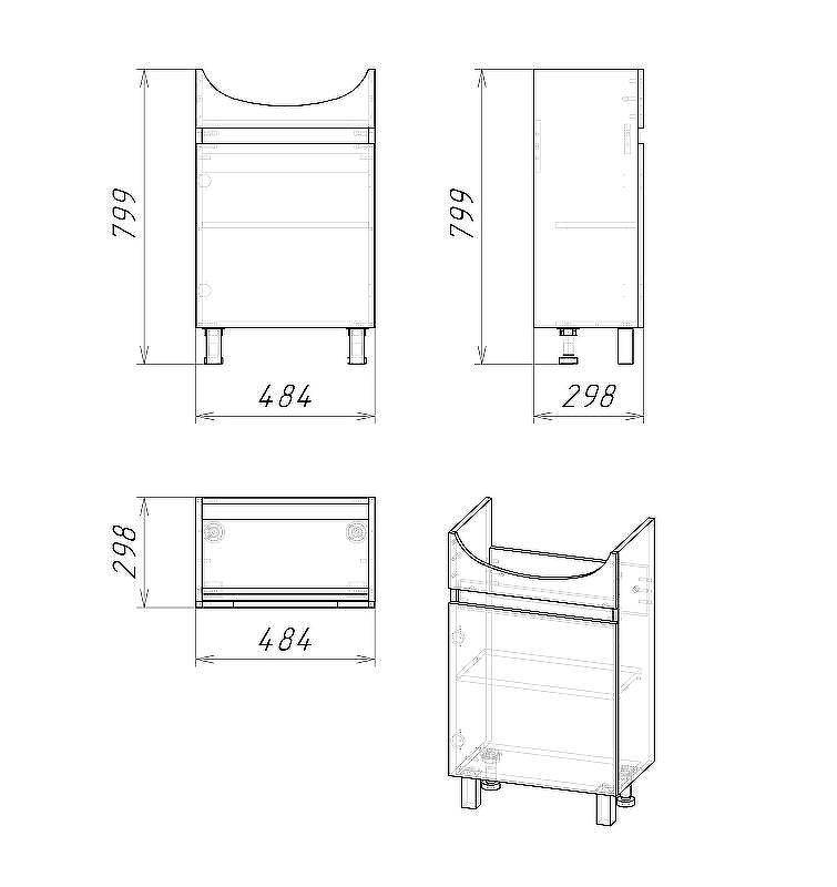 Тумба под раковину Grossman Поло 50 105004 Дуб сонома светлый Белая глянцевая, купить, цена, заказать, магазин, доставка, скидка, промокод, купить, цена, заказать, магазин, доставка, скидка, промокод