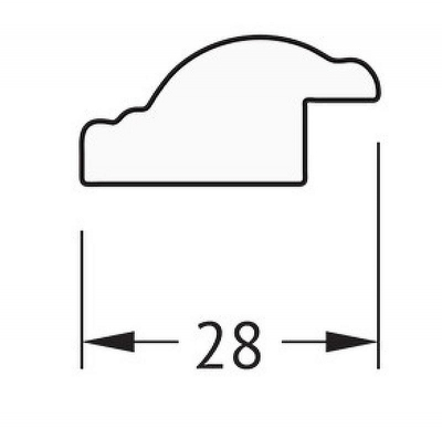 Зеркало Evoform Definite 138х48 BY 0710 в багетной раме - Витой махагон 28