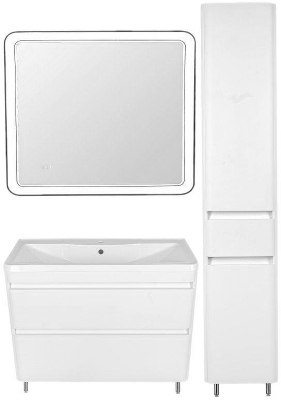 Тумба под раковину Style Line Атлантика Люкс Plus 100 СС-00000692 Белая