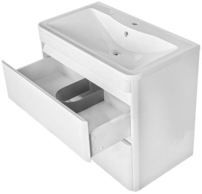 Тумба под раковину Style Line Атлантика Люкс Plus 100 СС-00000692 Белая