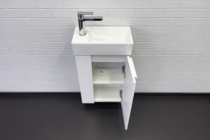 Тумба с раковиной Comforty Асти 40 00-00012835 подвесная Белый глянец, купить, цена, заказать, магазин, доставка, скидка, промокод, купить, цена, заказать, магазин, доставка, скидка, промокод