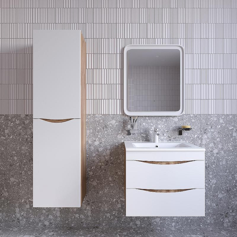 Тумба с раковиной Iddis Cloud 60 CLO60Y0i95K подвесная Белая матовая Дуб золотистый, купить, цена, заказать, магазин, доставка, скидка, промокод, купить, цена, заказать, магазин, доставка, скидка, промокод