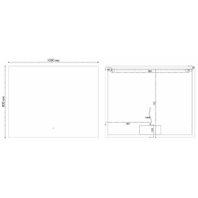 Зеркало Grossman Pragma-норма 100 1810080 с подсветкой с сенсорным выключателем и подогревом