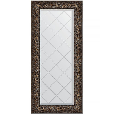 Зеркало Evoform Exclusive-G 128х59 BY 4072 с гравировкой в багетной раме - Византия бронза 99