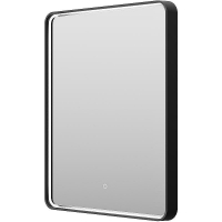 Зеркало Brevita Mercury 60 MER-Rett6-060/80-black с подсветкой Черное матовое с сенсорным выключателем, купить, цена, заказать, магазин, доставка, скидка, промокод, купить, цена, заказать, магазин, доставка, скидка, промокод