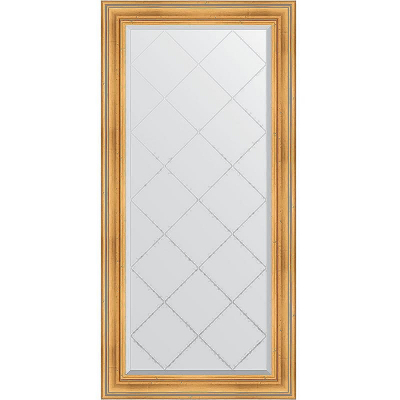 Зеркало Evoform Exclusive-G 161х79 BY 4288 с гравировкой в багетной раме - Травленое золото 99