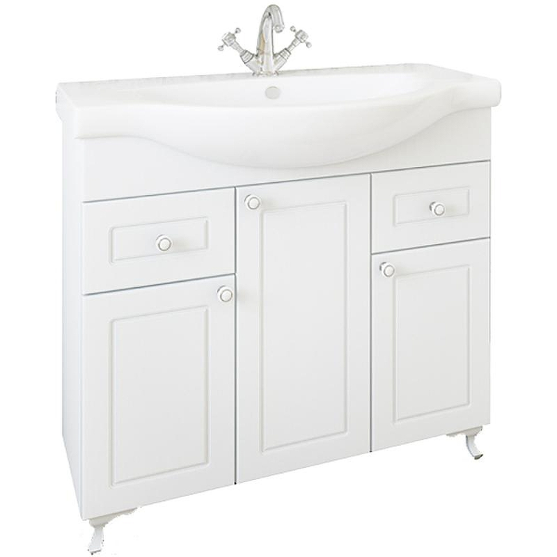 Тумба под раковину Sanflor Софи 85 С0002224 Белая матовая, купить, цена, заказать, магазин, доставка, скидка, промокод, купить, цена, заказать, магазин, доставка, скидка, промокод