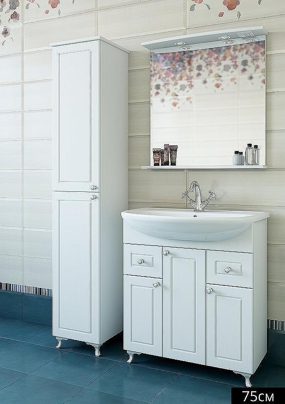 Тумба под раковину Sanflor Софи 85 С0002224 Белая матовая, купить, цена, заказать, магазин, доставка, скидка, промокод, купить, цена, заказать, магазин, доставка, скидка, промокод