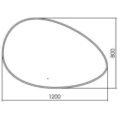 Зеркало Abber Kontur 120 AG6301SCL-1.2 с подсветкой с бесконтактным выключателем и диммером
