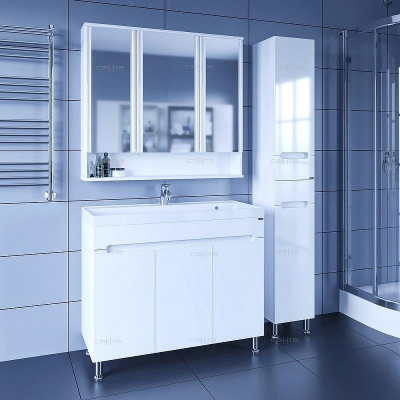 Тумба под раковину СанТа Лондон 100 224019 Белая