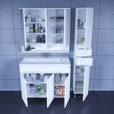 Тумба под раковину СанТа Лондон 100 224019 Белая