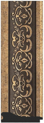 Зеркало Evoform Definite Floor 204х114 BY 6036 в багетной раме - Вензель серебряный 101