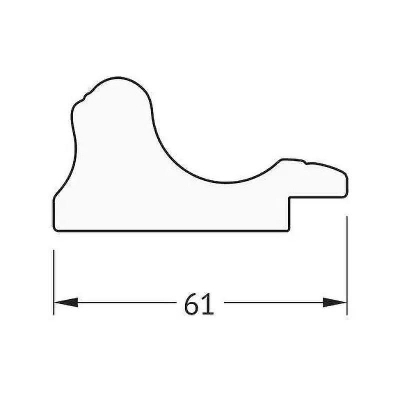 Зеркало Evoform Octagon 70х90 BY 7060 в багетной раме - Золотой акведук 61