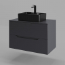 Тумба с раковиной Orange Line 80 Li-80TugMDF+B01-475MB подвесная Графит матовый, купить, цена, заказать, магазин, доставка, скидка, промокод, купить, цена, заказать, магазин, доставка, скидка, промокод