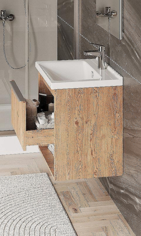 Тумба под раковину Aquaton Хоуп 80 1A287301HP6C0 подвесная Орех, купить, цена, заказать, магазин, доставка, скидка, промокод, купить, цена, заказать, магазин, доставка, скидка, промокод