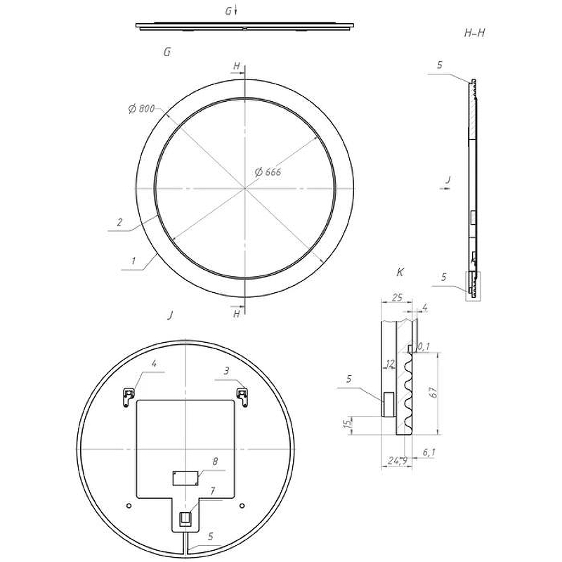 Зеркало La Fenice Terra 80 FNC-02-TER-C-80 с подсветкой Бежевое матовое, купить, цена, заказать, магазин, доставка, скидка, промокод, купить, цена, заказать, магазин, доставка, скидка, промокод
