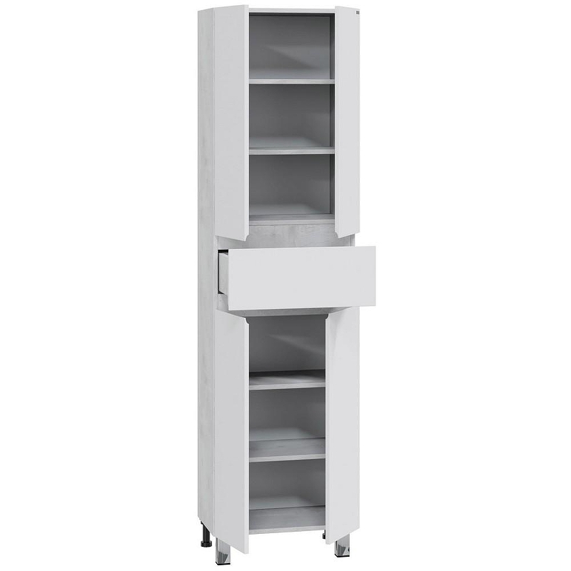 Шкаф пенал СанТа Марс 50 700428 Белый Светлое дерево, купить, цена, заказать, магазин, доставка, скидка, промокод, купить, цена, заказать, магазин, доставка, скидка, промокод