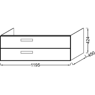 Тумба под раковину Jacob Delafon Rythmik 120 EB1305-E10 подвесная Квебекский дуб