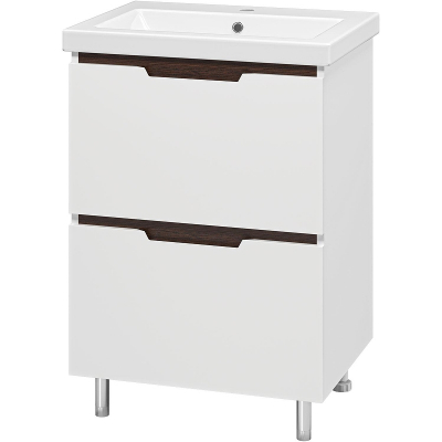 Тумба с раковиной Misty Лайм 60 УТ000001157 Белая