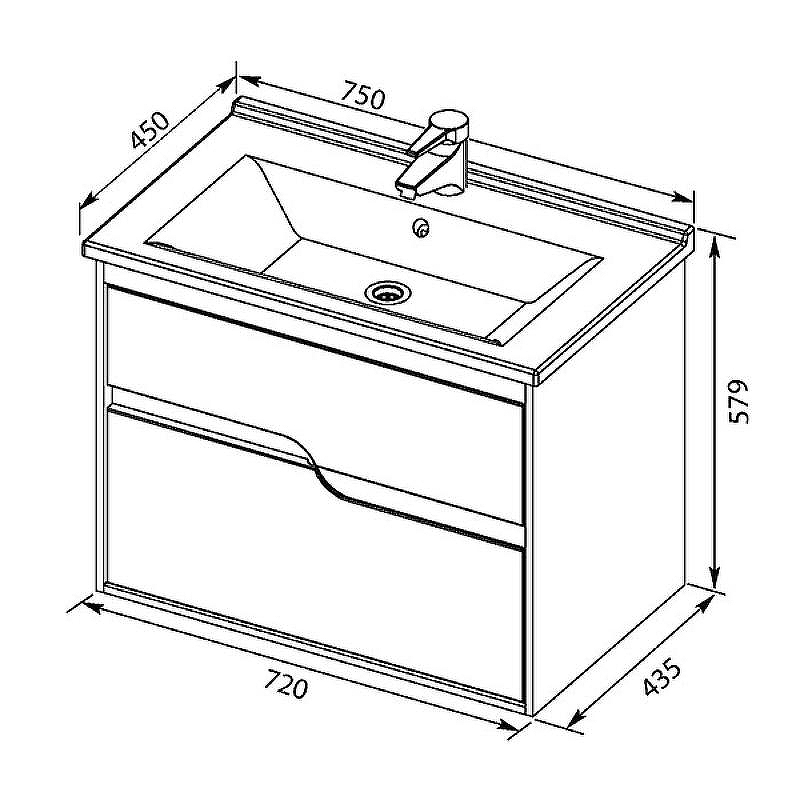Тумба с раковиной Aquanet Модена 75 212662 подвесная Белый глянец, купить, цена, заказать, магазин, доставка, скидка, промокод, купить, цена, заказать, магазин, доставка, скидка, промокод