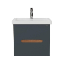 Тумба под раковину Onika Айленд 50 105041 подвесная цвет Дуб крафт золотой Графит, купить, цена, заказать, магазин, доставка, скидка, промокод, купить, цена, заказать, магазин, доставка, скидка, промокод