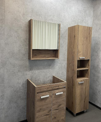 Зеркальный шкаф Comforty Марио 60 00-00004158 Дуб темный