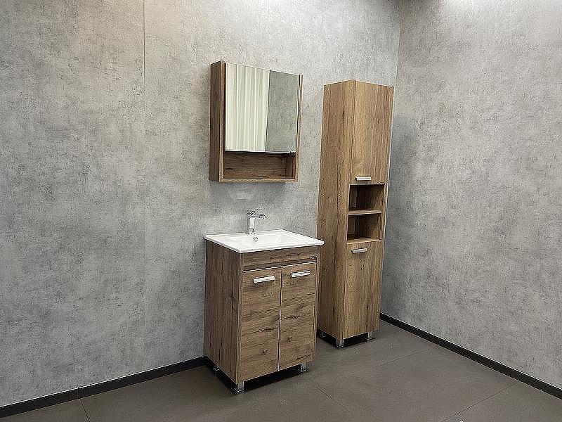 Зеркальный шкаф Comforty Марио 60 00-00004158 Дуб темный, купить, цена, заказать, магазин, доставка, скидка, промокод, купить, цена, заказать, магазин, доставка, скидка, промокод