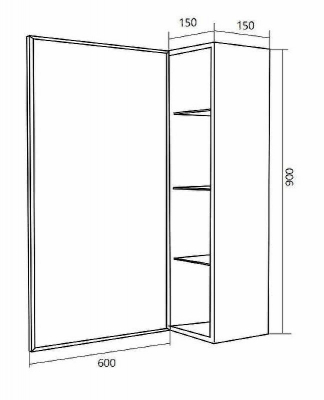 Подвесной шкаф 1MarKa Cube 15 У83244 Белый