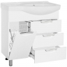 Тумба под раковину Style Line Жасмин 82 L ЛС-00000526 с бельевой корзиной Белая, купить, цена, заказать, магазин, доставка, скидка, промокод, купить, цена, заказать, магазин, доставка, скидка, промокод