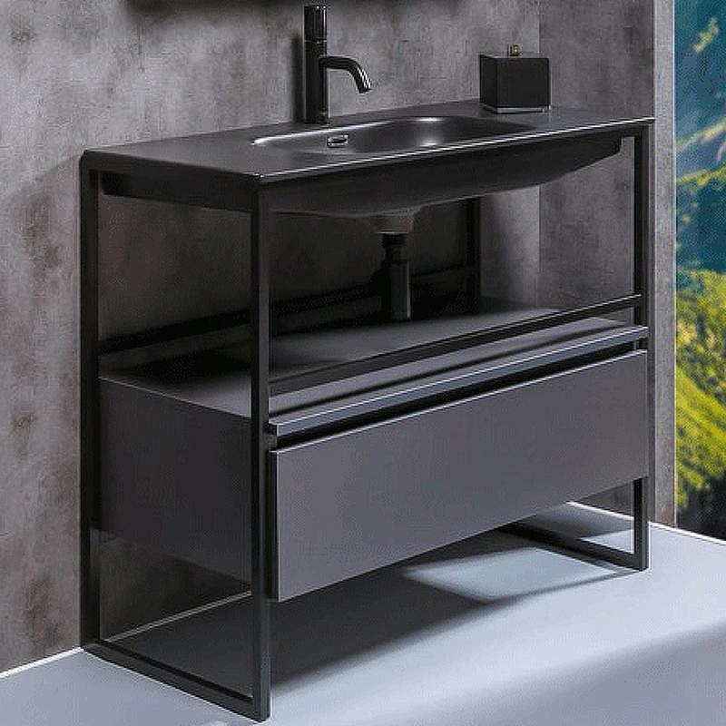 Тумба Boheme Armadi Art Loft 100 894-100-A подвесная Антрацит, купить, цена, заказать, магазин, доставка, скидка, промокод, купить, цена, заказать, магазин, доставка, скидка, промокод