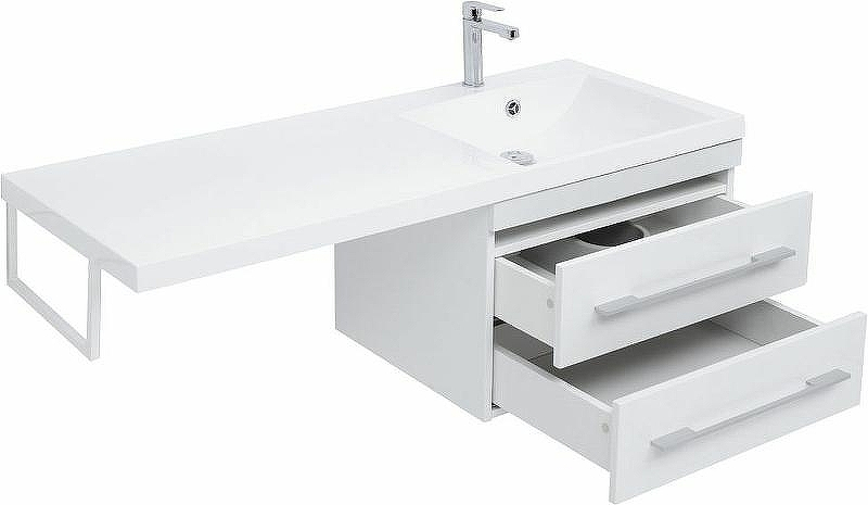 Тумба с раковиной Aquanet Нота 120 R 240161 подвесная Белая, купить, цена, заказать, магазин, доставка, скидка, промокод, купить, цена, заказать, магазин, доставка, скидка, промокод