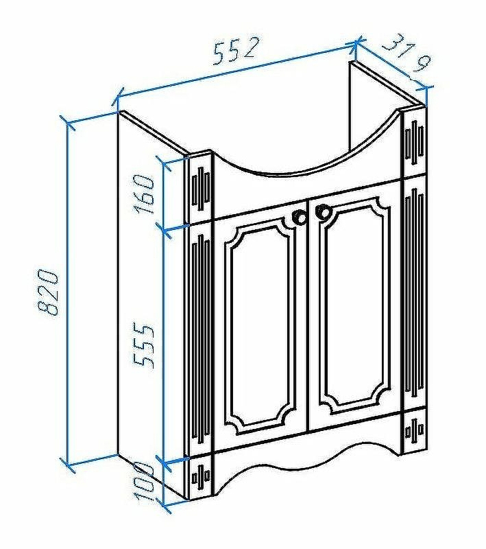 Тумба под раковину Bellezza Кантри 60 4639909660013 Белая, купить, цена, заказать, магазин, доставка, скидка, промокод, купить, цена, заказать, магазин, доставка, скидка, промокод